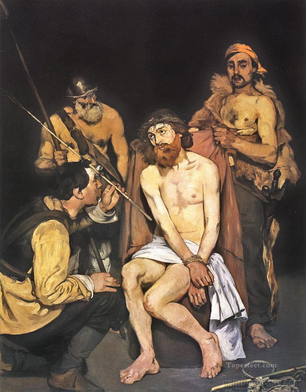Edouard Manets Jesus von den Soldaten verspotteten Religiosen Christentum Ölgemälde